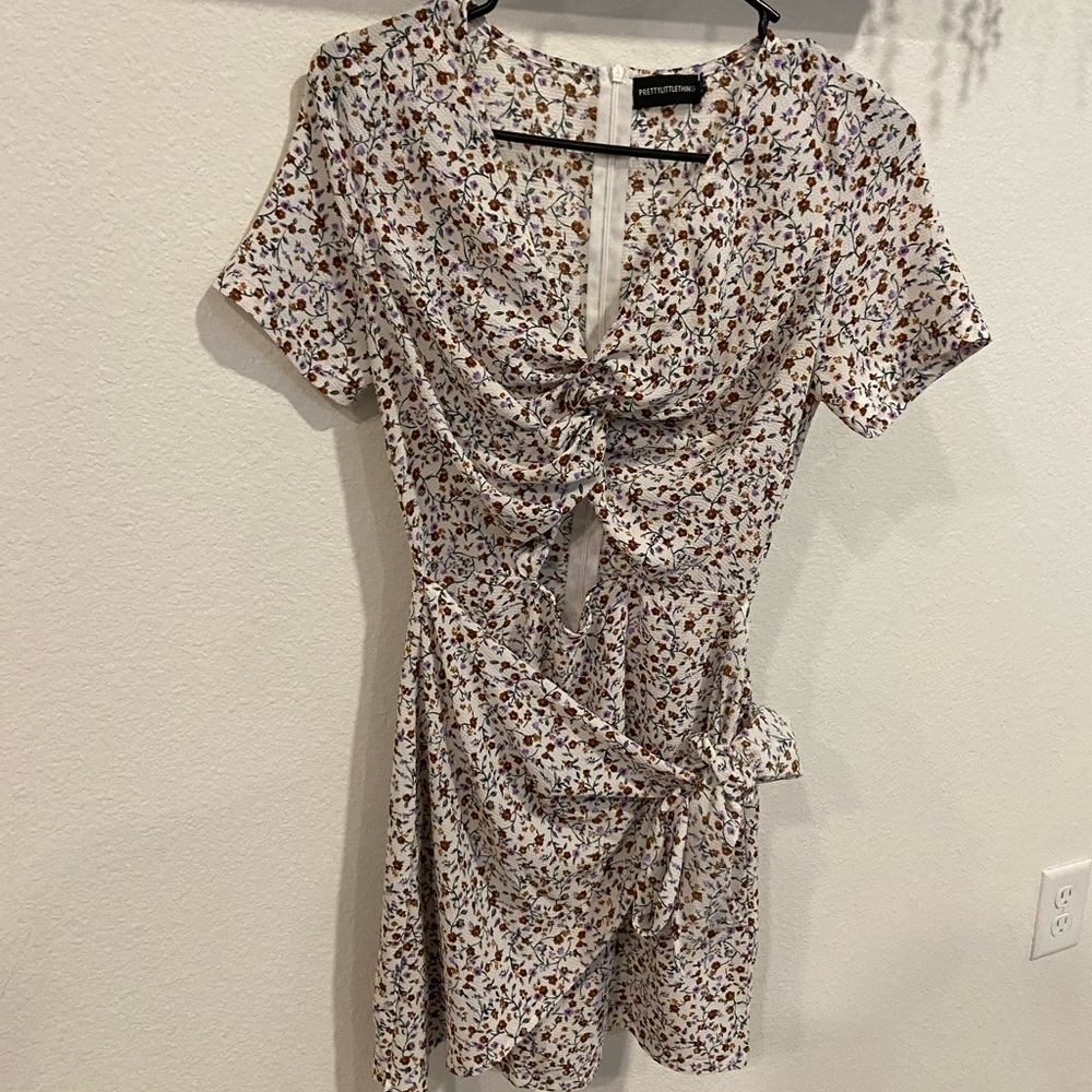 Floral Wrap Mini Dress